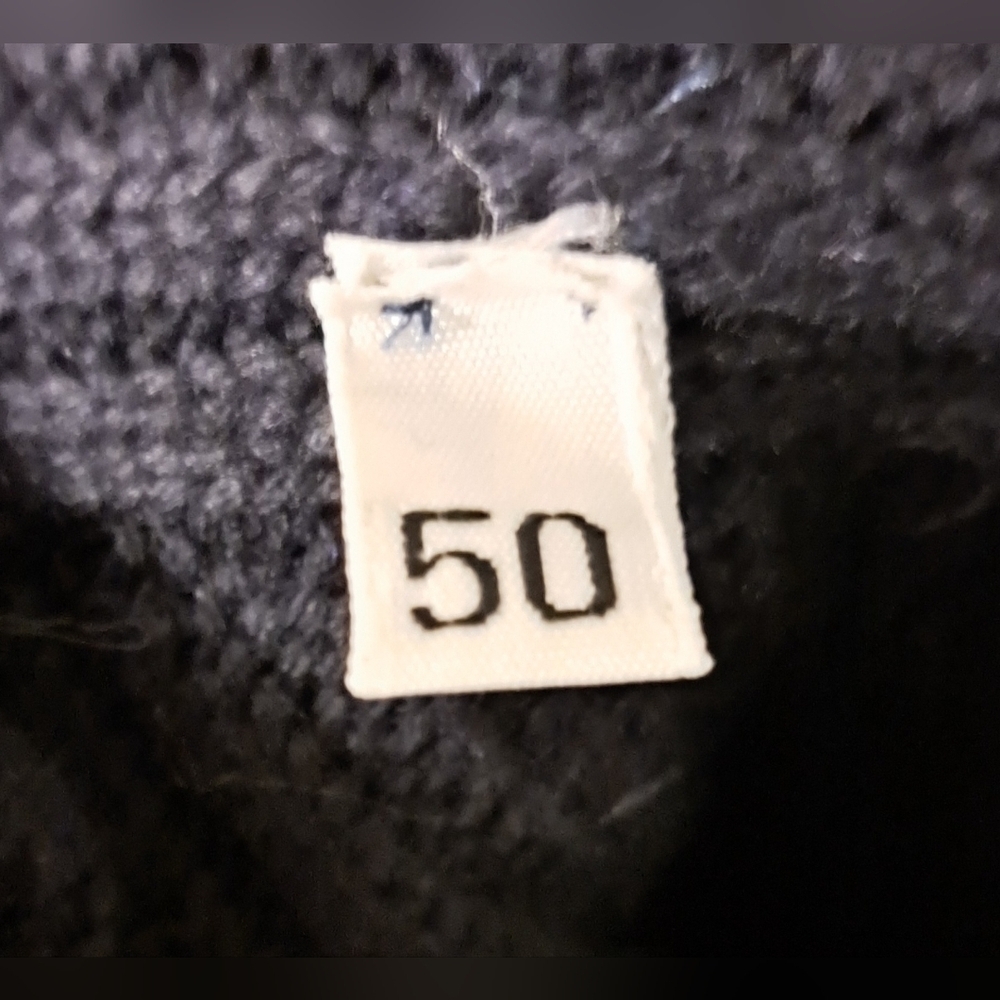 Vintage Y2K Dolce & Gabbana Black Knit Virgin Wool Goth Moto Sweater Dress SZ XL - Picture 6 of 6